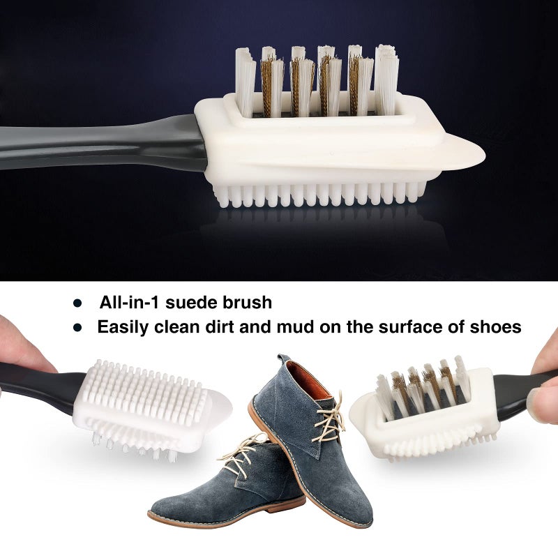 MAXIMILIAN Shoe Cleaner Kit. Brush with Extra 2 Erasers for Shoes & Boots. Horse Hair Shoe Brushes for Polishing, Cleaning & Buffing Leather Shoes - Boot Brush with Soft Bristles - Image 5